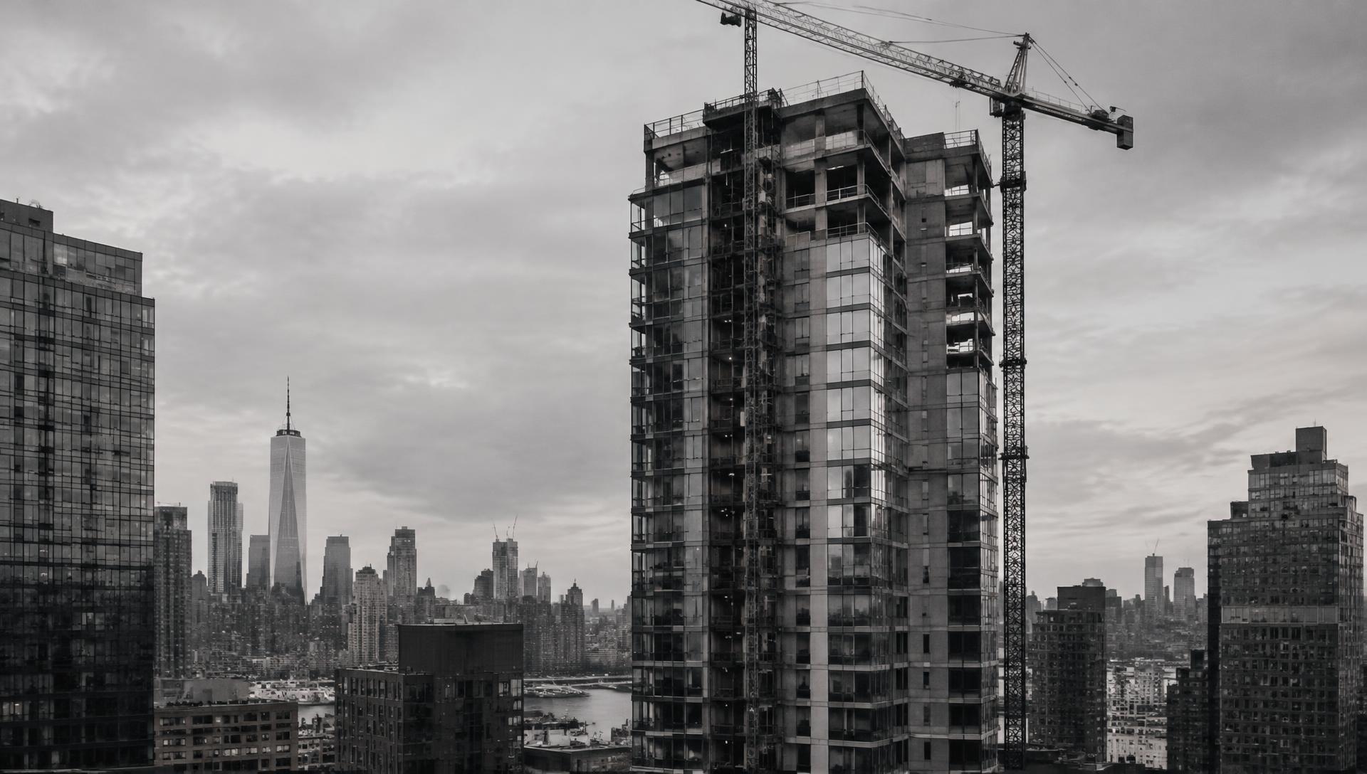 Residential tower under construction in New York City